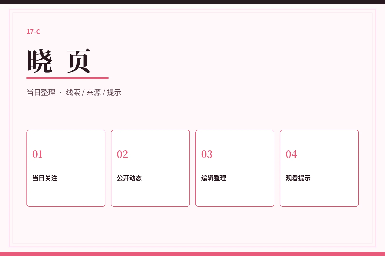 17C晓页内容整理